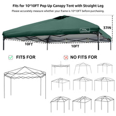KAMPKEEPER 10x10 Replacement Canopy Tent Cover with velcro tabs