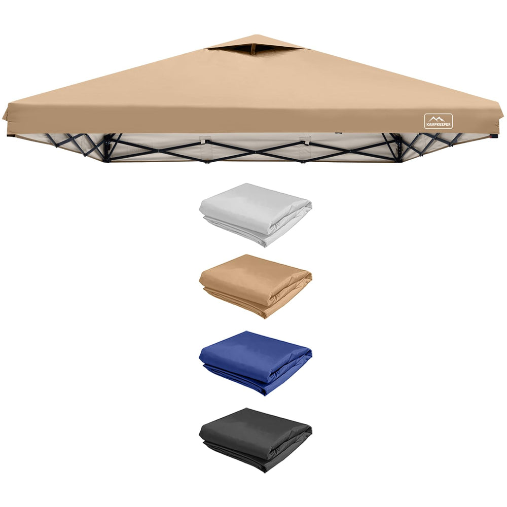 KAMPKEEPER 8x8 Khaki Replacement Canopy Cover front view