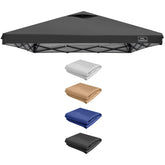 KAMPKEEPER 8x8 Replacement Canopy Tent Cover in black, front view
