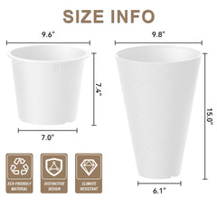 Kante 15-inch tall planter side view