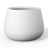Kante Curva 12.6" Snow White Concrete Planter front view