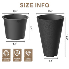 Kante Round Planters showing smart self-watering system