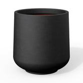 Kante Small Round Black Concrete Planter front view