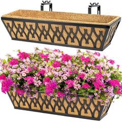 Karlliu 24 Inch Window Box Planter front view with coco liner