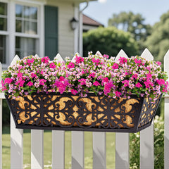 Karlliu 24 Inch Window Boxes Planters with coco liners, side view