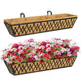 Karlliu 30 Inch Window Box Planter with Coco Liner Bronze