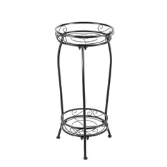 Kavlium Plant Stand Indoor Outdoor, black metal front view
