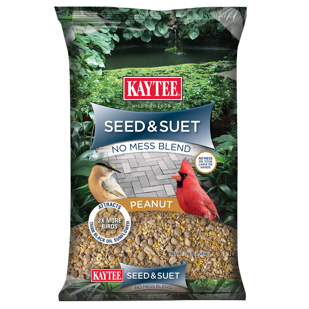 Kaytee Seed & Suet No Mess Blend 10 lb package front view