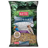 Kaytee Seed & Suet No Mess Blend 10 lbs front view with blueberries