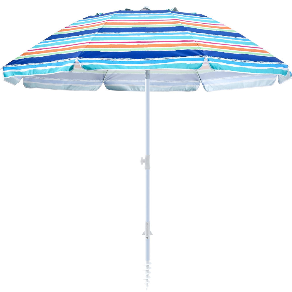 Kbrellaoutlets Beach Umbrella rainbow design front view