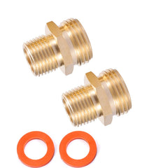Kbrotech Brass Garden Hose Connector 3/4"GHT x 1/2"NPT front view