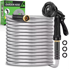 Kebose 50FT stainless steel garden hose front view