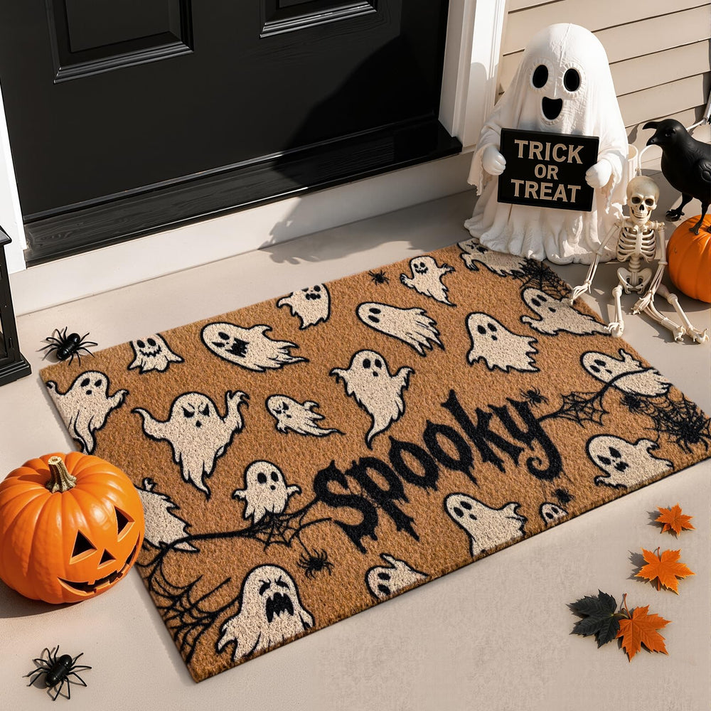 Kelarea Halloween Door Mat Ghost front view