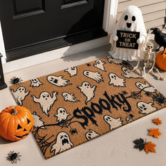 Kelarea Halloween Door Mat Ghost front view