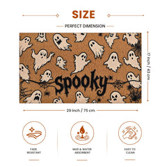 Kelarea Halloween Door Mat Ghost on porch