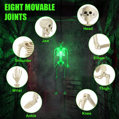 Kelool light up skeleton with movable joints in Halloween setting