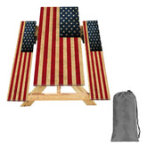 KENOBEE 8 ft Picnic Table Cover with US Flag design front view