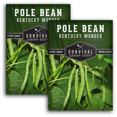 Kentucky Wonder Pole Bean Seeds pack front view