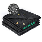 Kesfitt 40% Shade Cloth 10x20 ft front view with copper grommets