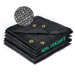 Kesfitt 40% Shade Cloth 10x20 ft front view with copper grommets