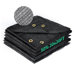 Kesfitt 50% Shade Cloth 20x20 ft black front view