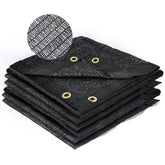 Kesfitt 50% Shade Cloth 20x48 ft, black mesh fabric front view