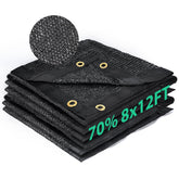 Kesfitt 70% Shade Cloth 8x12 ft black front view