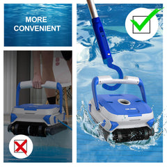 Keyrank Robotic Pool Cleaner Hook displayed in a poolside setting