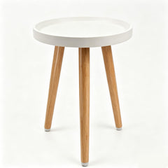 KGPLOME White Plant Stand front view with raised design
