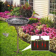 KHayRovies Bird Bath 36.2" tall with 4-pronged base