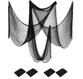 Kijamilee 4 Pack Creepy Cloths in black, 30 x 120 inch