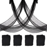 Kijamilee Halloween Creepy Cloth 30X72 inch black decoration