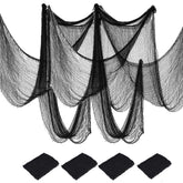 Kijamilee Halloween Creepy Cloth black gauze front view