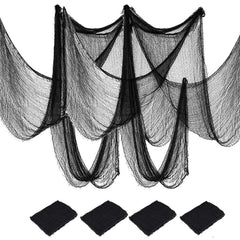 Kijamilee Halloween Creepy Cloth black gauze front view