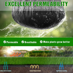 Kijamilee Weed Barrier Fabric rolled up with U-shaped pegs