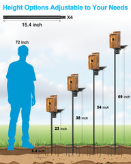 KinetCam Bird House showing the adjustable pole