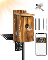 KinetCam Bird House with camera and solar panel side view