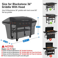 Kingly Griddle Cover side view with adjustable straps