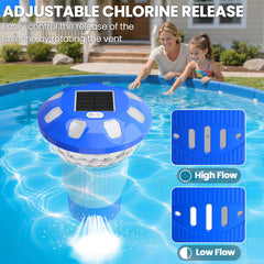 KingSom Solar Pool Chlorine Floater with adjustable chlorine release vents