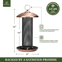 Kingsyard Finch Feeder with weatherproof lid