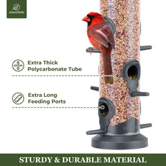 Kingsyard Tube Feeder with hanging wire attached