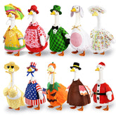 Kinhzrude 10 Set Porch Goose Outfits for 23 inch lawn goose statue
