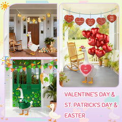 Kinhzrude Holiday Porch Goose Outfit for Easter
