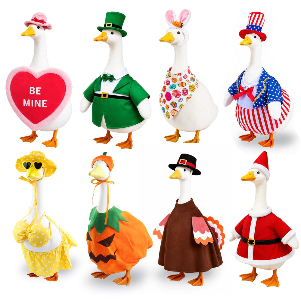 Kinhzrude Holiday Porch Goose Outfit for Valentine's Day