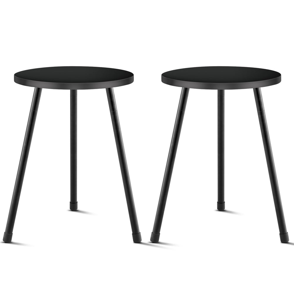 KINNARY Black Plant Stand Set of 2 front view
