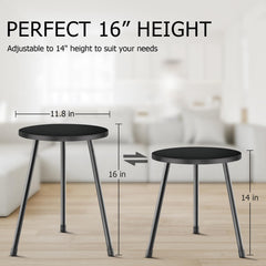 KINNARY Black Plant Stand Set of 2 side view