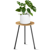 KINNARY Indoor Plant Stand front view in light wood