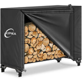 Kipiea 4FT Waterproof Firewood Rack Cover front view