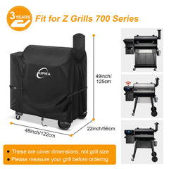 Kipiea grill cover showing waterproof seams and buckles
