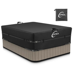 Kipiea Hot Tub Cover front view, black 600D fabric